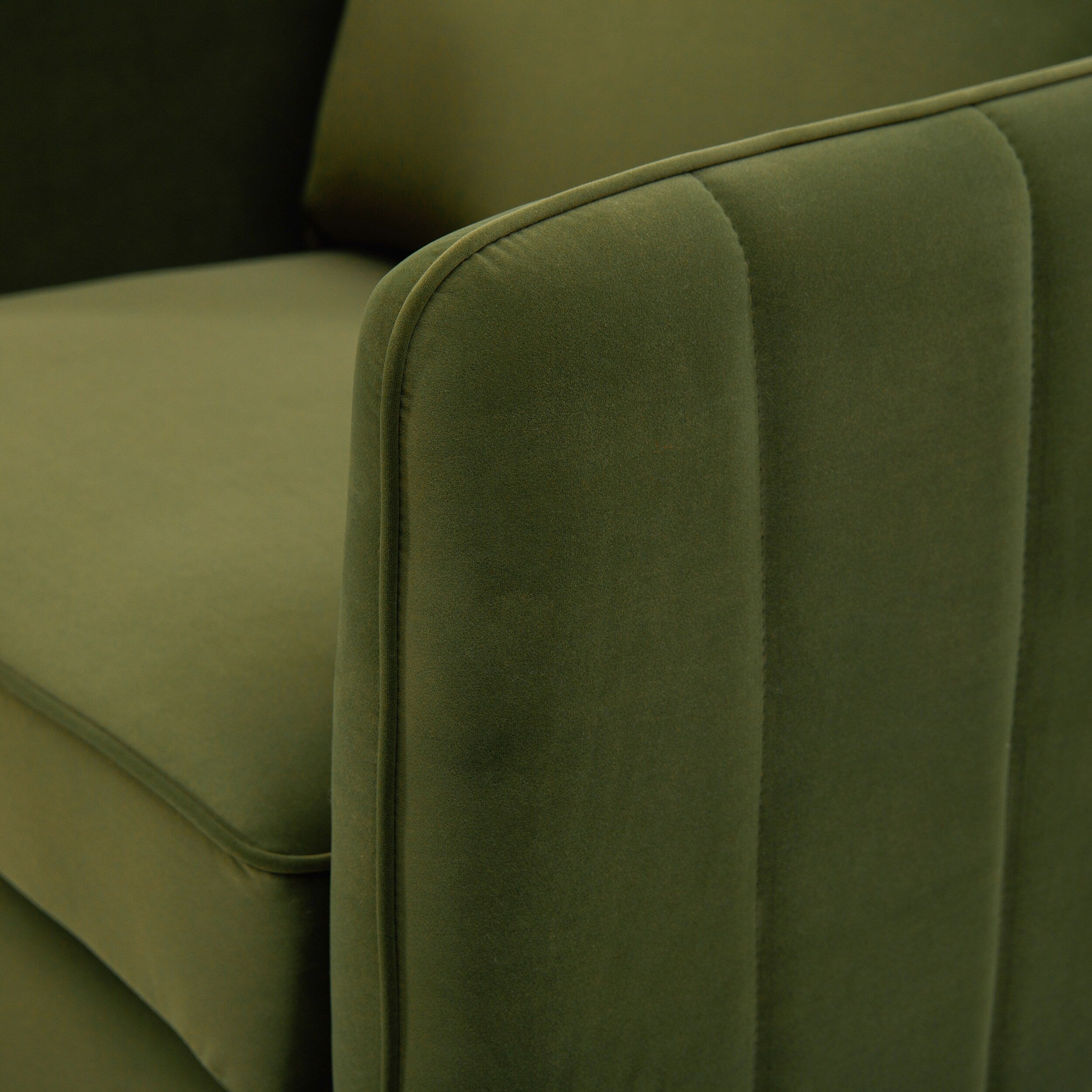 Fauteuil d'appoint pour salon, canapé simple confortable en velours, fauteuil moderne du milieu du siècle avec 1 coussin et pieds en métal