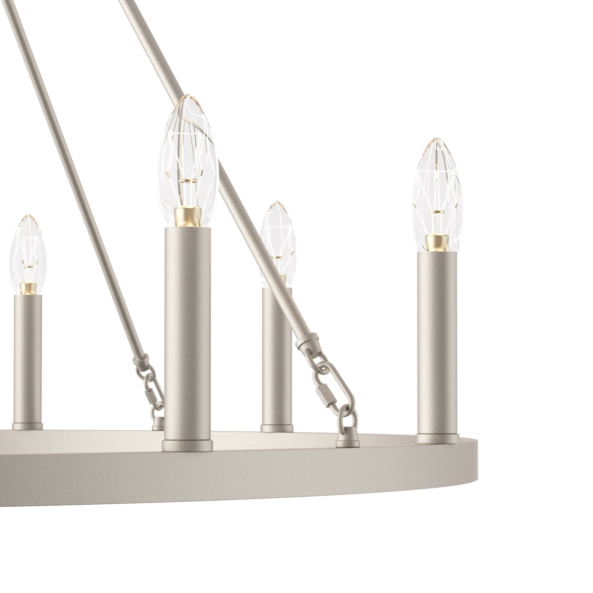 Lustre Acroma Farmhouse à 12 lumières, 40 po, en forme de roue de chariot, certifié UL - 40 po P x 138 po H