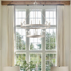 Lustre rond en forme de roue de chariot de style ferme moderne Acroma à 20 lumières de 40 po avec UL