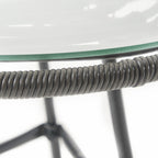 Ensemble de salon de jardin Acuna 3 pièces en osier avec coussins par Christopher Knight Home