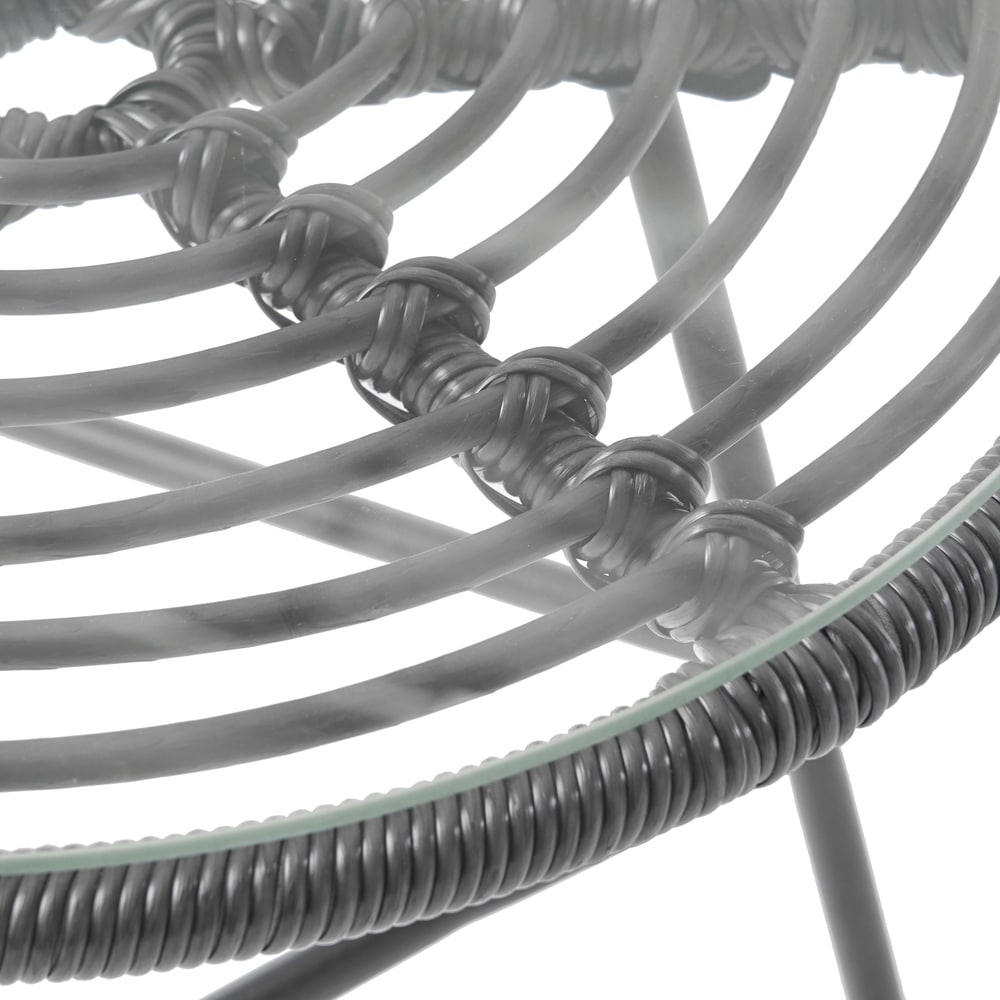 Ensemble de salon de jardin Acuna 3 pièces en osier avec coussins par Christopher Knight Home