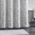 Rideau de douche floral touffeté en chenille Adalee Rose