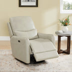 Fauteuil inclinable pivotant électrique Adalyn avec coussin lombaire