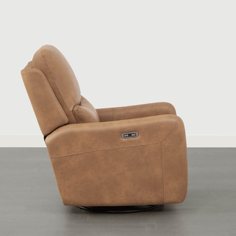 Fauteuil inclinable pivotant électrique Adalyn avec coussin lombaire