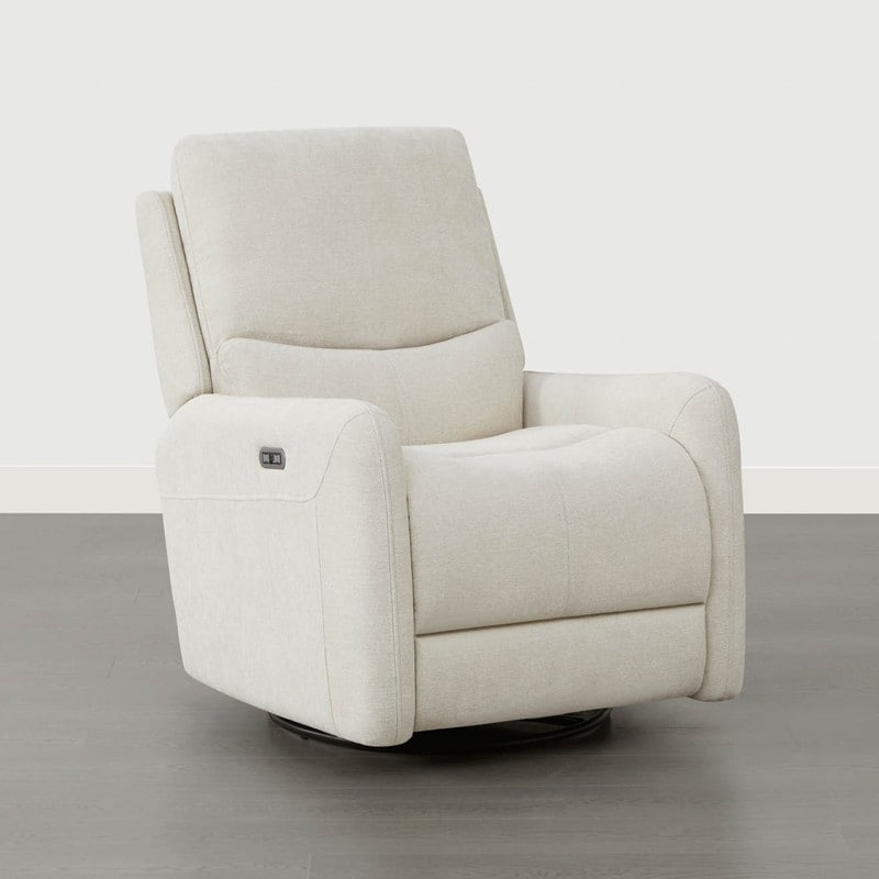 Fauteuil inclinable pivotant électrique Adalyn avec coussin lombaire