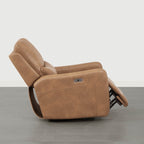 Fauteuil inclinable pivotant électrique Adalyn avec coussin lombaire