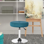 Tabouret de coiffeuse pivotant rond et réglable en velours Adeco