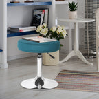 Tabouret de coiffeuse pivotant rond et réglable en velours Adeco