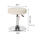 Tabouret de coiffeuse pivotant rond et réglable en velours Adeco