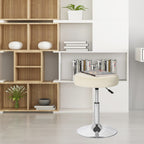 Tabouret de coiffeuse pivotant rond et réglable en velours Adeco