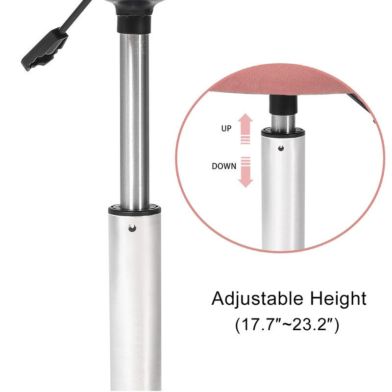 Tabouret de coiffeuse pivotant rond et réglable en velours Adeco
