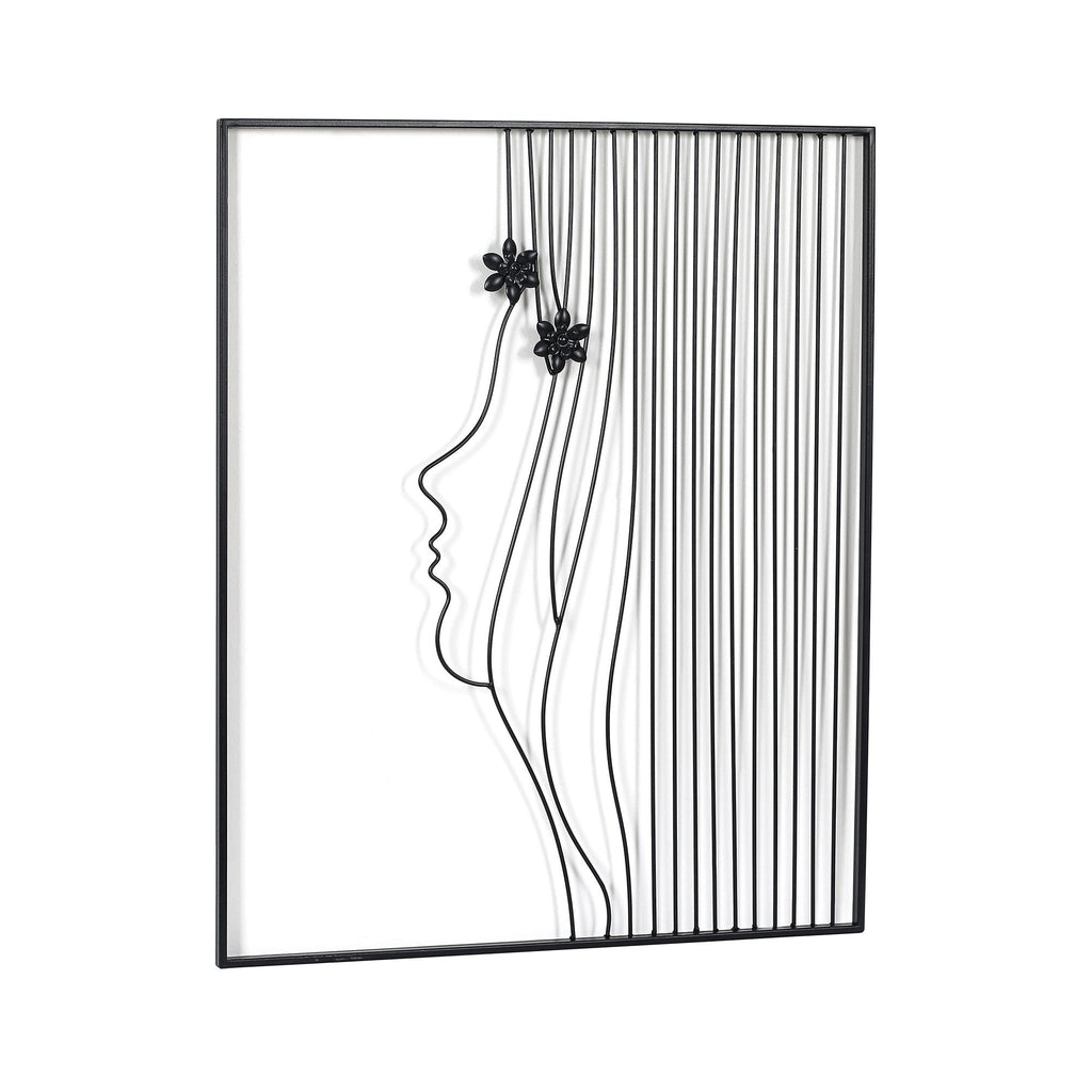 Décoration murale à cadre carré en métal Adeco