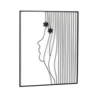 Décoration murale à cadre carré en métal Adeco