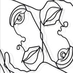 Décoration murale à cadre carré en métal Adeco