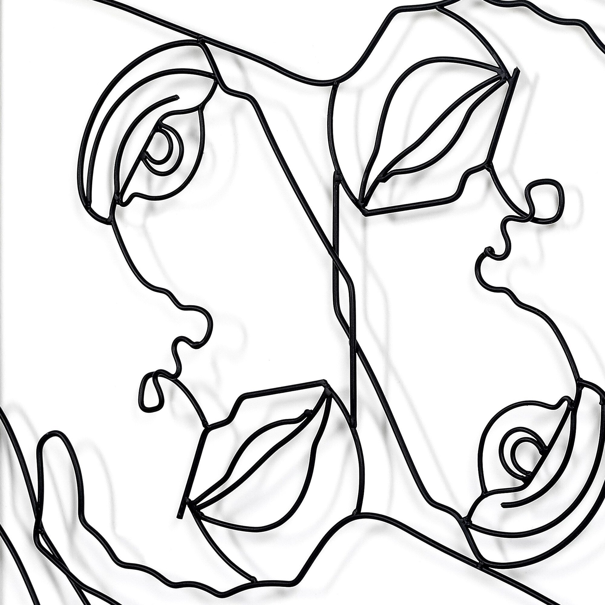 Décoration murale à cadre carré en métal Adeco