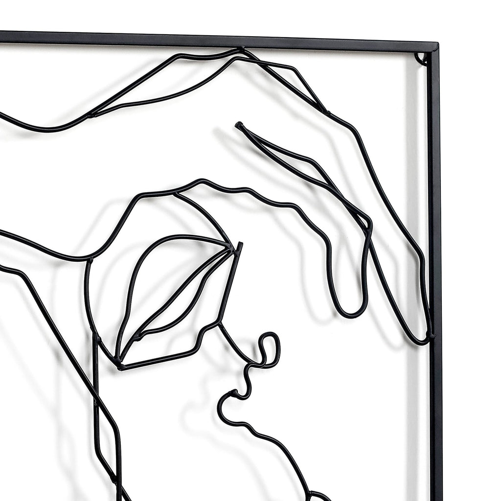 Décoration murale à cadre carré en métal Adeco