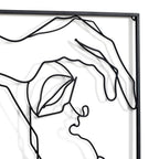 Décoration murale à cadre carré en métal Adeco