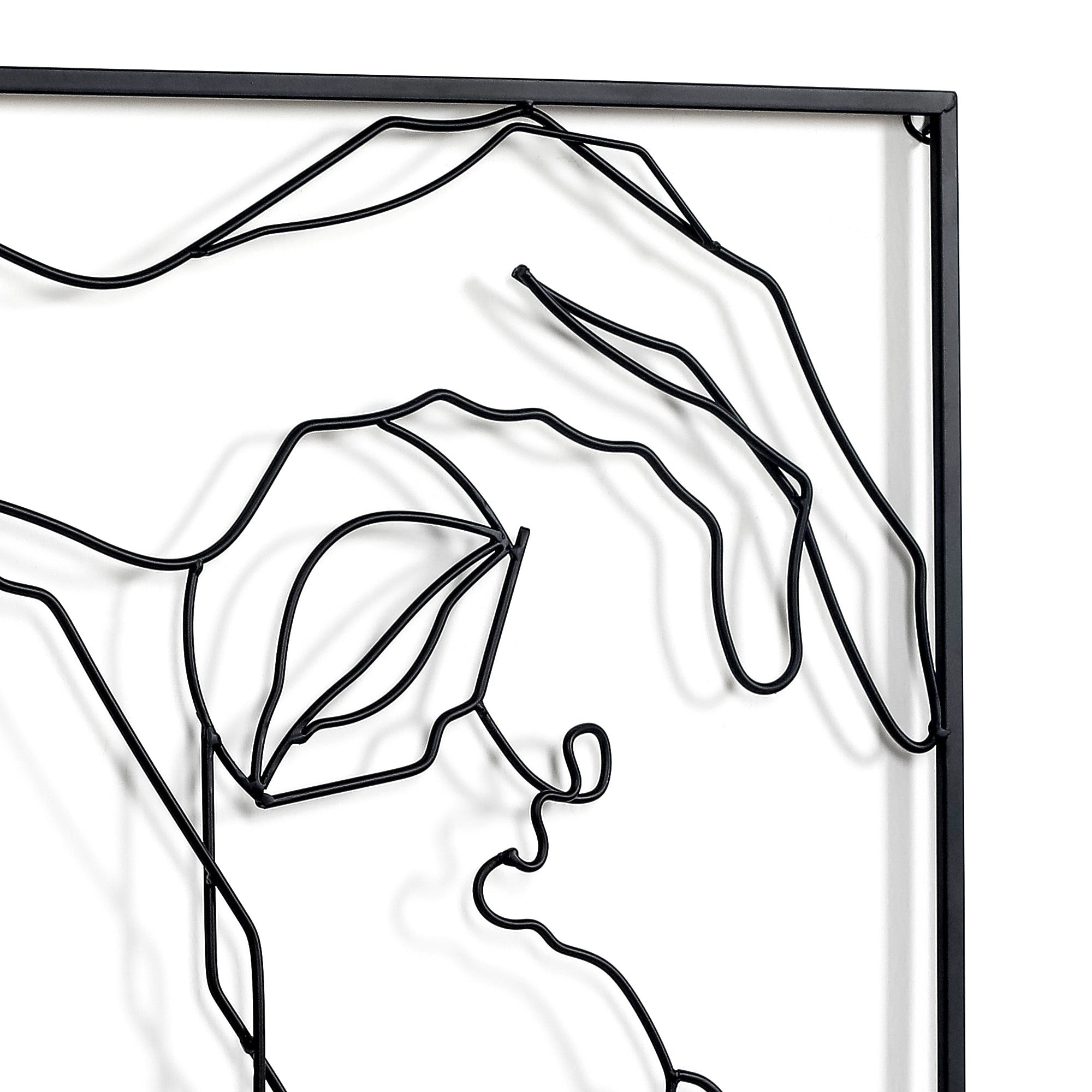 Décoration murale à cadre carré en métal Adeco