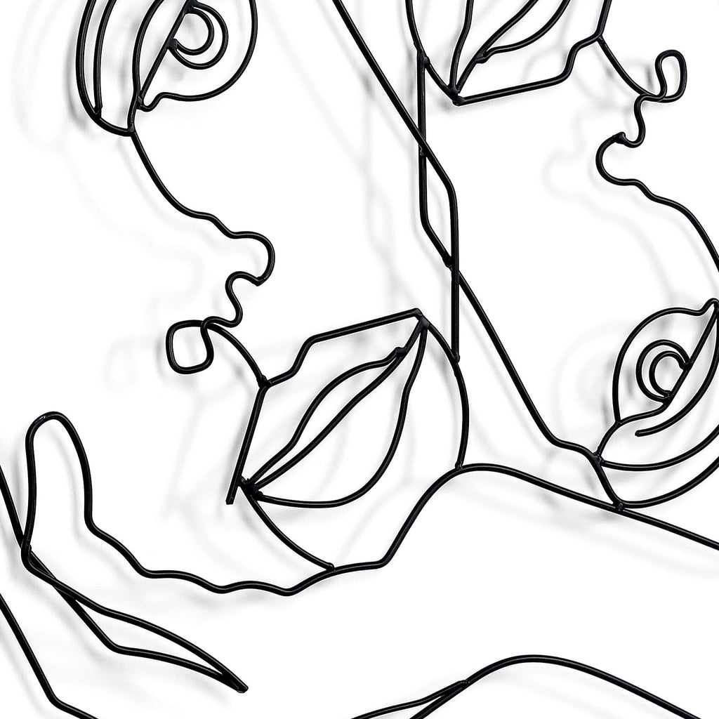 Décoration murale à cadre carré en métal Adeco