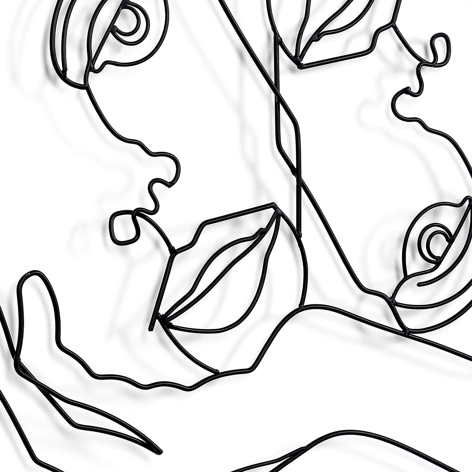 Décoration murale à cadre carré en métal Adeco