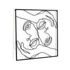 Décoration murale à cadre carré en métal Adeco