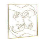 Décoration murale à cadre carré en métal Adeco