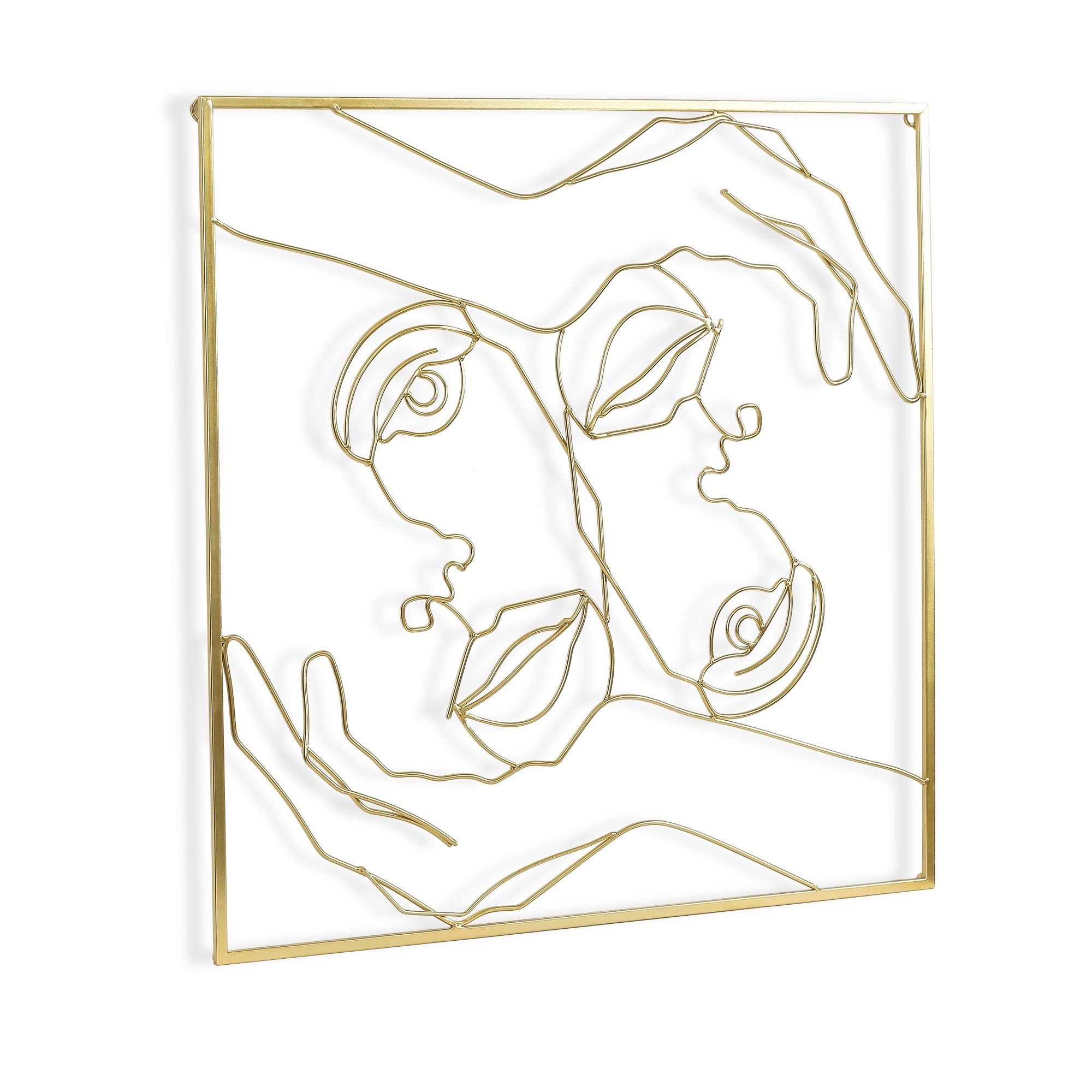 Décoration murale à cadre carré en métal Adeco