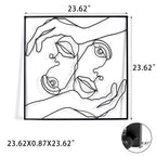 Décoration murale à cadre carré en métal Adeco