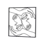 Décoration murale à cadre carré en métal Adeco