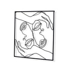 Décoration murale à cadre carré en métal Adeco