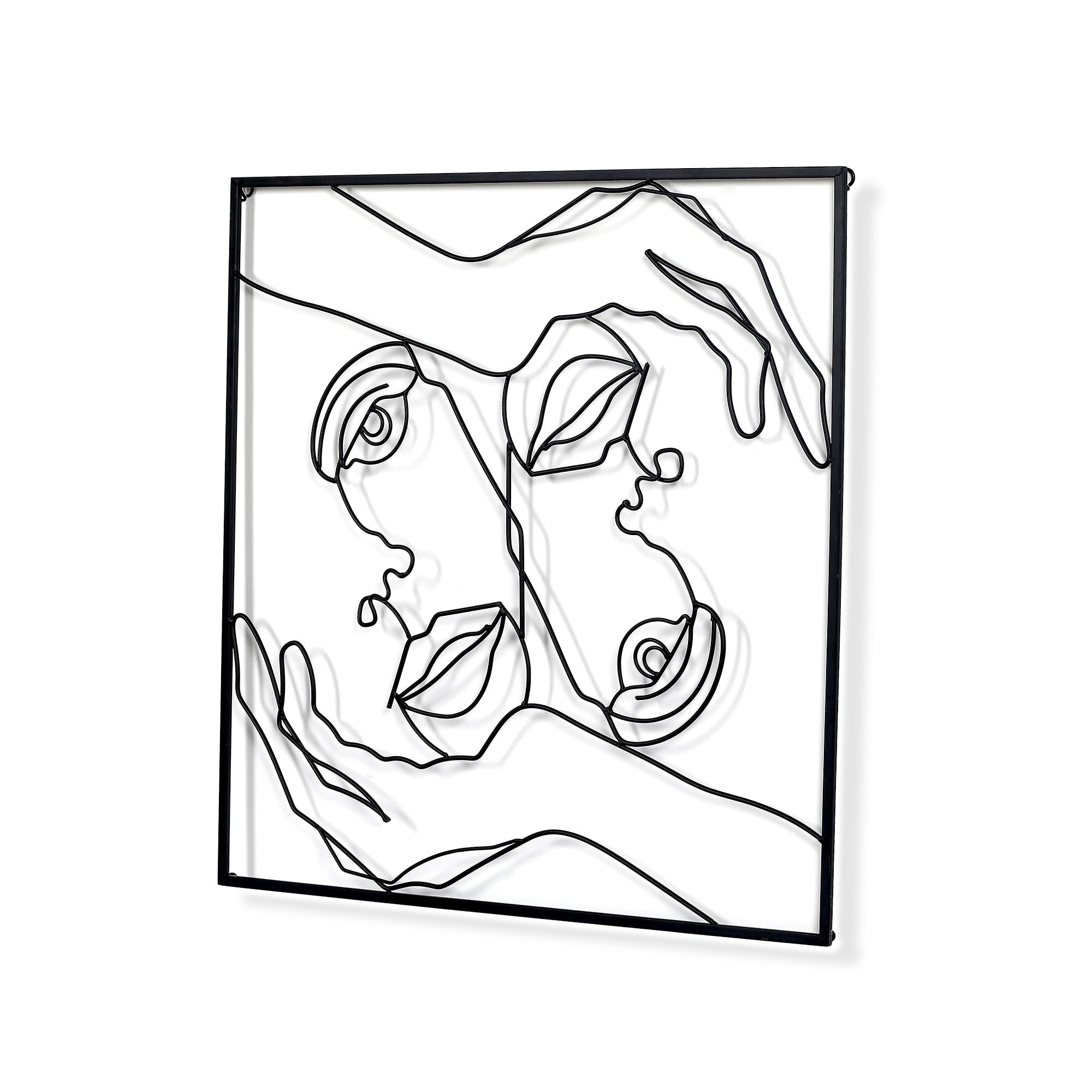 Décoration murale à cadre carré en métal Adeco