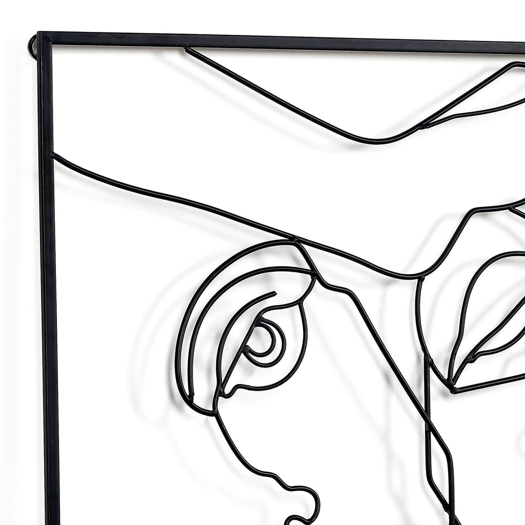 Décoration murale à cadre carré en métal Adeco