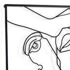 Décoration murale à cadre carré en métal Adeco