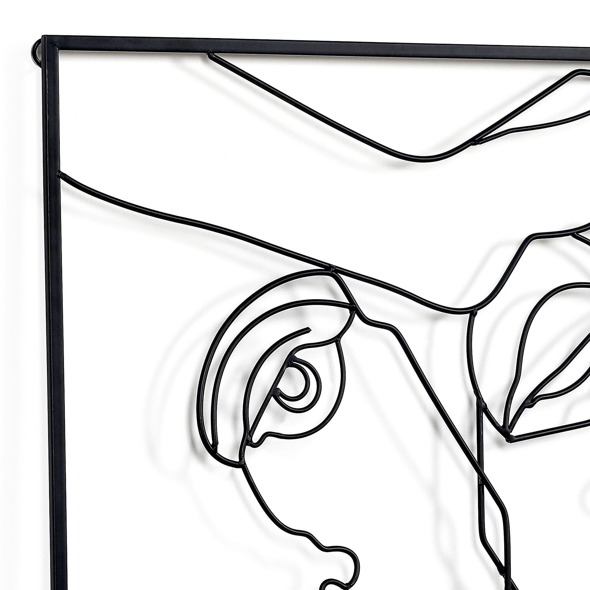 Décoration murale à cadre carré en métal Adeco