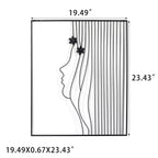 Décoration murale à cadre carré en métal Adeco