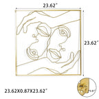 Décoration murale à cadre carré en métal Adeco