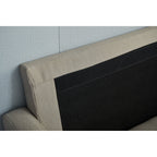 Canapé à accoudoirs carrés en lin Adelaide 70''