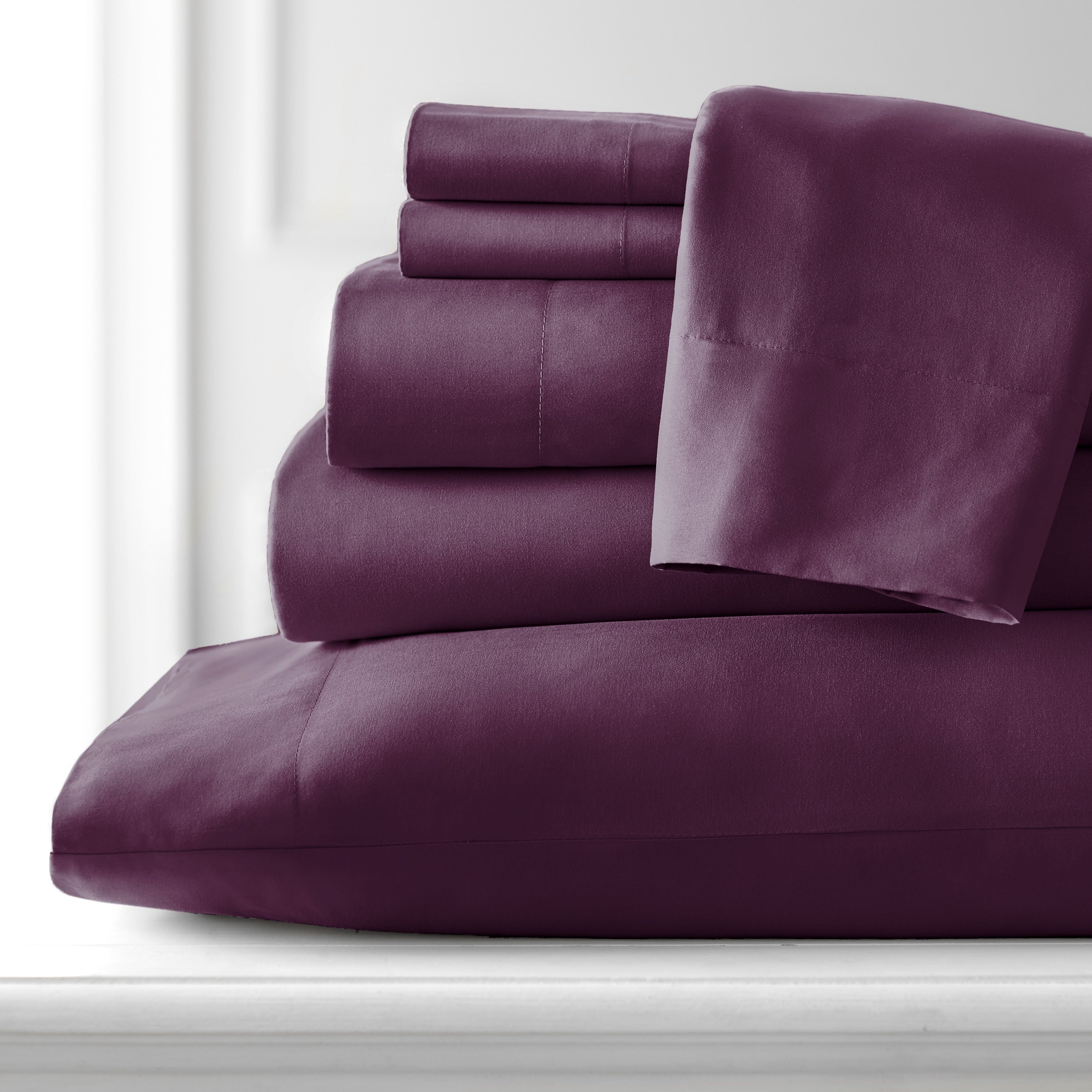 Ensemble de draps ultra-doux 7 pièces pour matelas ajustable Split King