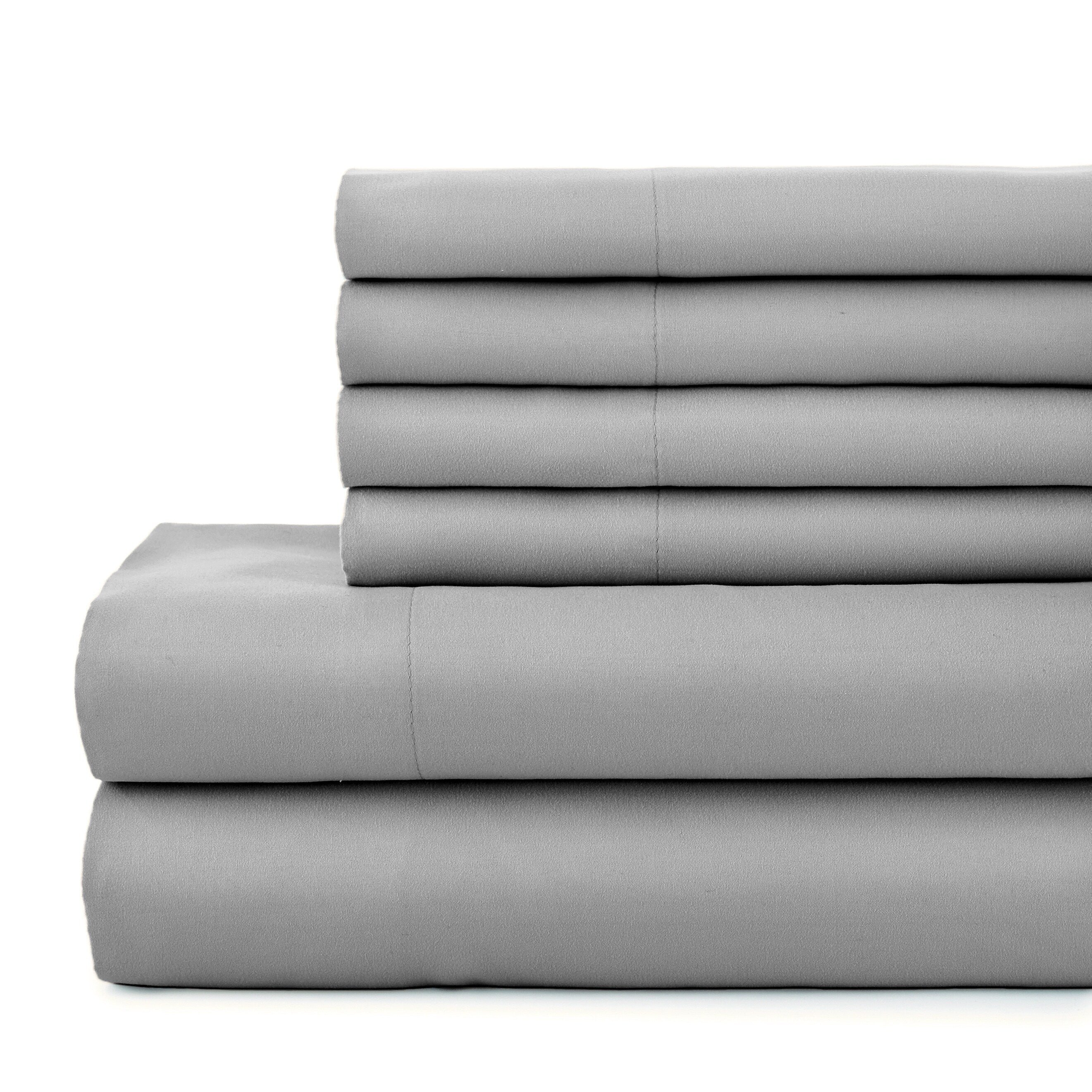 Ensemble de draps ultra-doux 7 pièces pour matelas ajustable Split King