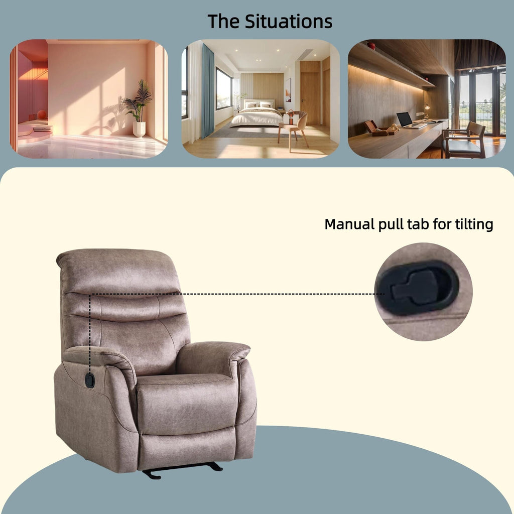 Fauteuil inclinable moderne réglable, canapé inclinable avec support lombaire, canapé confortable avec accoudoirs et dossier