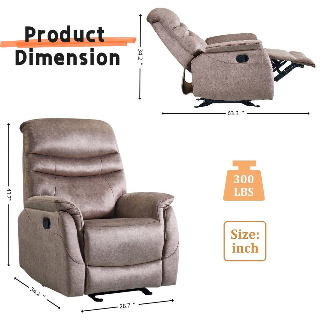 Fauteuil inclinable moderne réglable, canapé inclinable avec support lombaire, canapé confortable avec accoudoirs et dossier