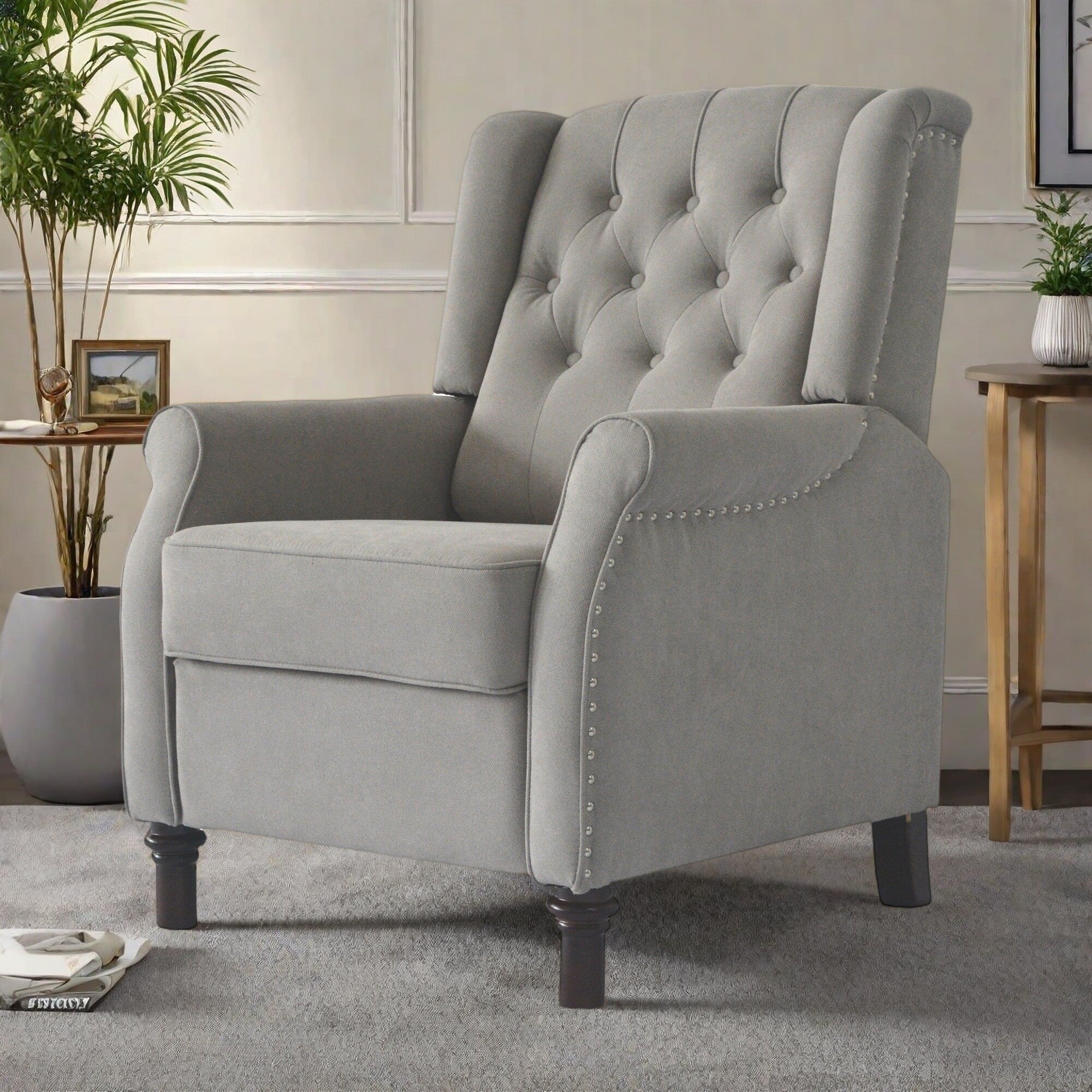 Fauteuil inclinable réglable en cuir PU avec coussin moelleux et design ergonomique