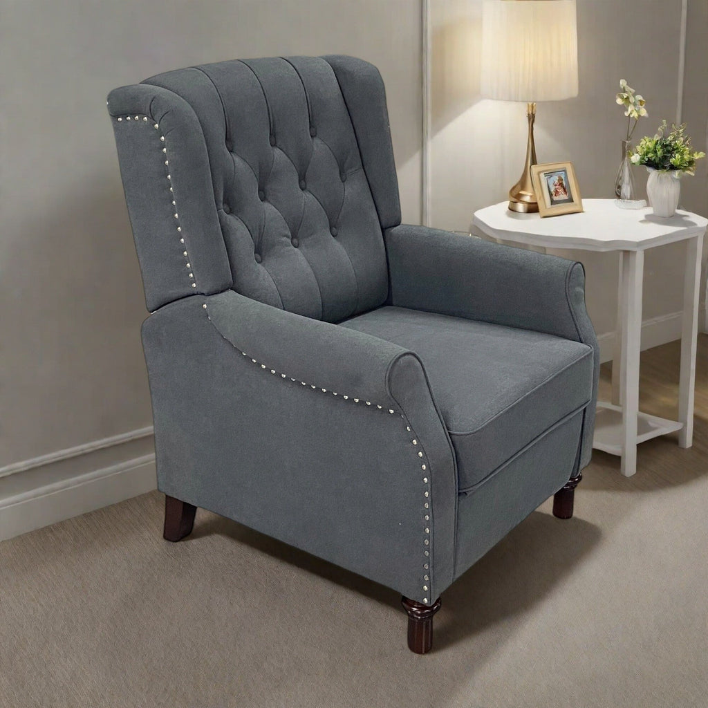 Fauteuil inclinable réglable en cuir PU avec coussin moelleux et design ergonomique