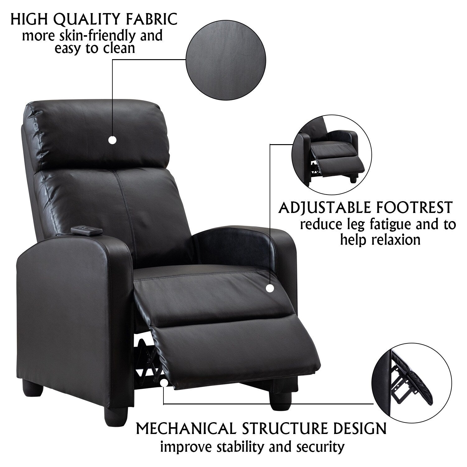 Fauteuils inclinables réglables pour le salon