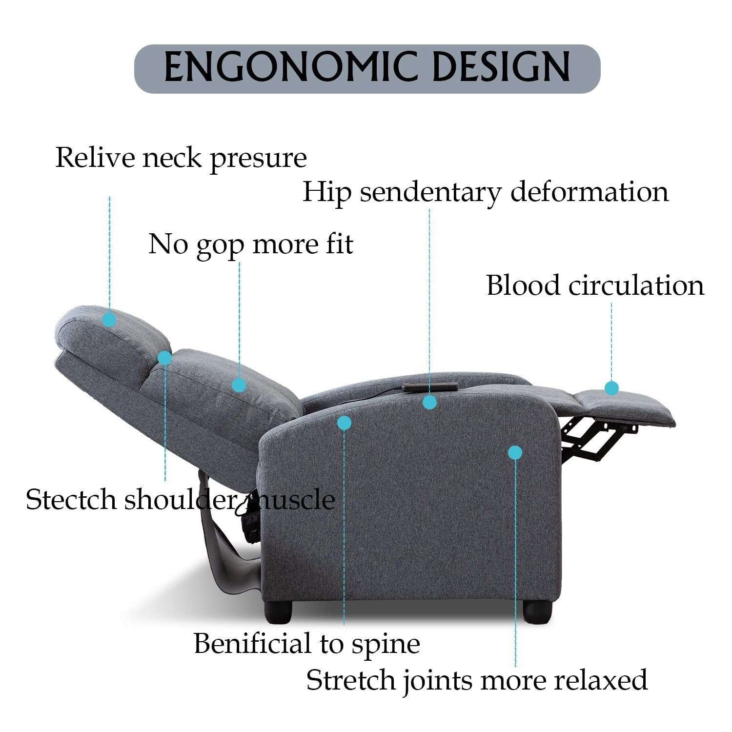 Fauteuils inclinables réglables pour le salon