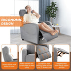 Fauteuil inclinable réglable avec 8 modes de massage et soutien lombaire pour la relaxation et le cinéma maison