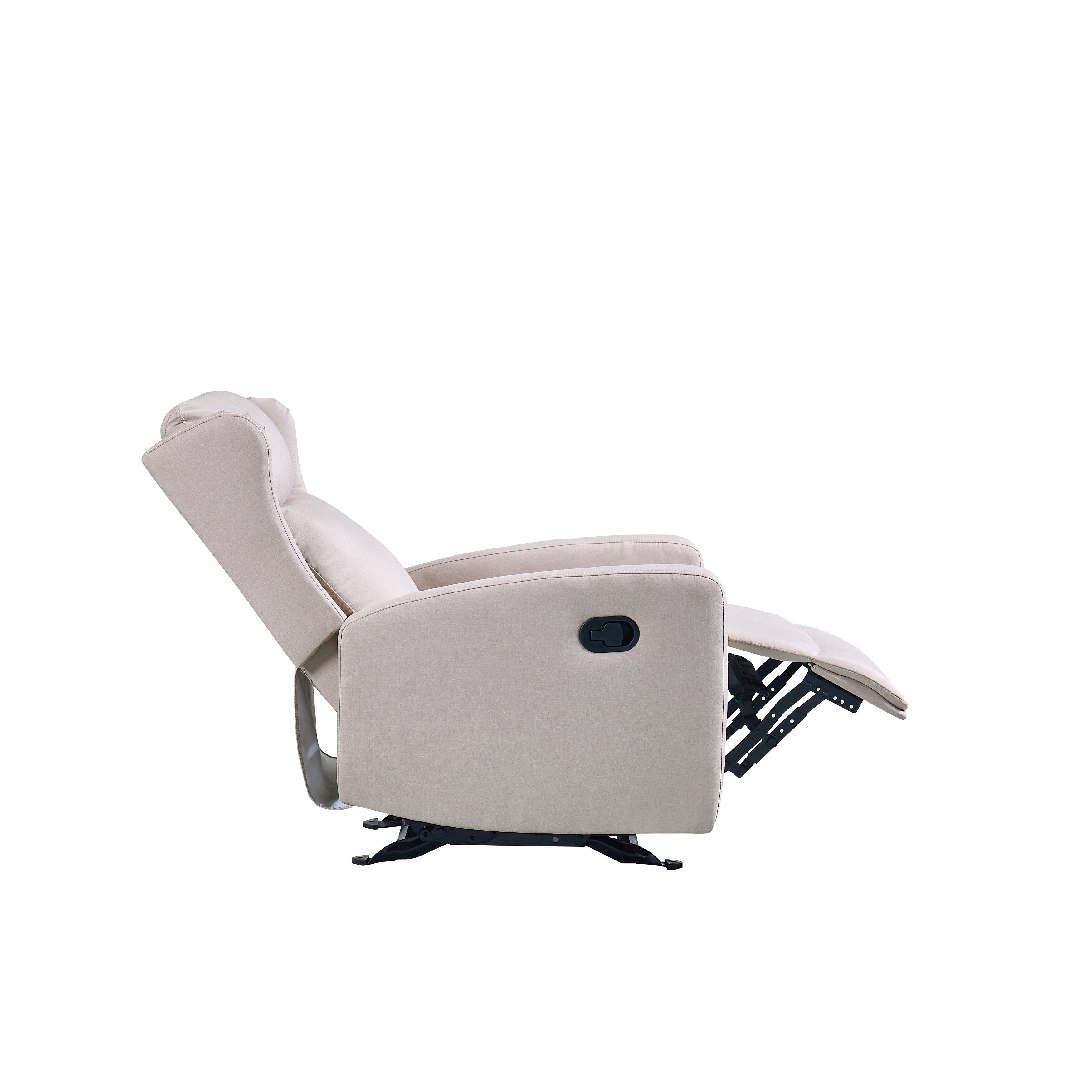 Fauteuil inclinable à bascule réglable (90°-165°) - Revêtement en lin de qualité supérieure avec mouvement de bascule doux à 30°