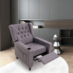 Fauteuil inclinable à dossier réglable, fauteuil clouté, grand canapé rembourré