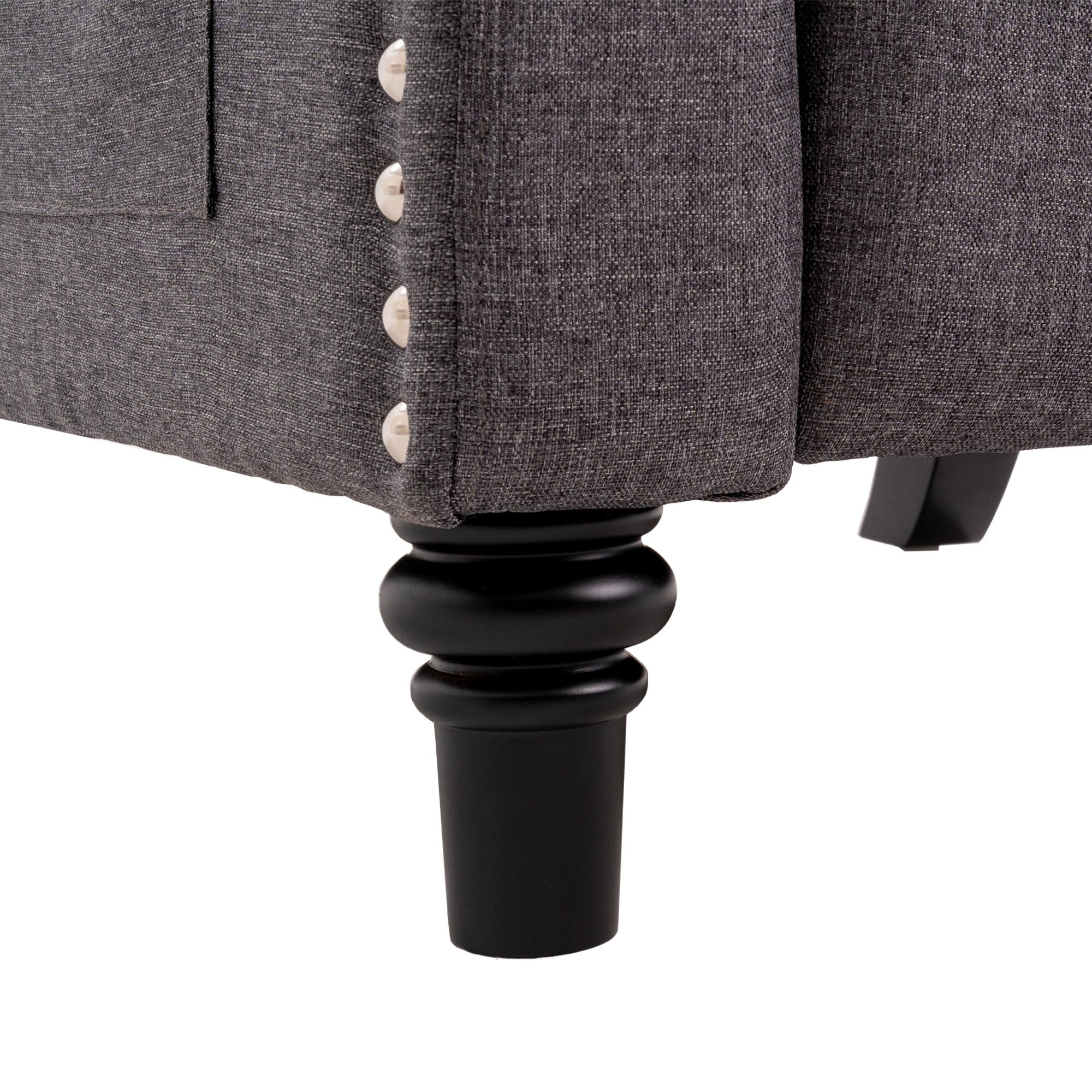 Fauteuil inclinable à dossier réglable, fauteuil clouté, grand canapé rembourré