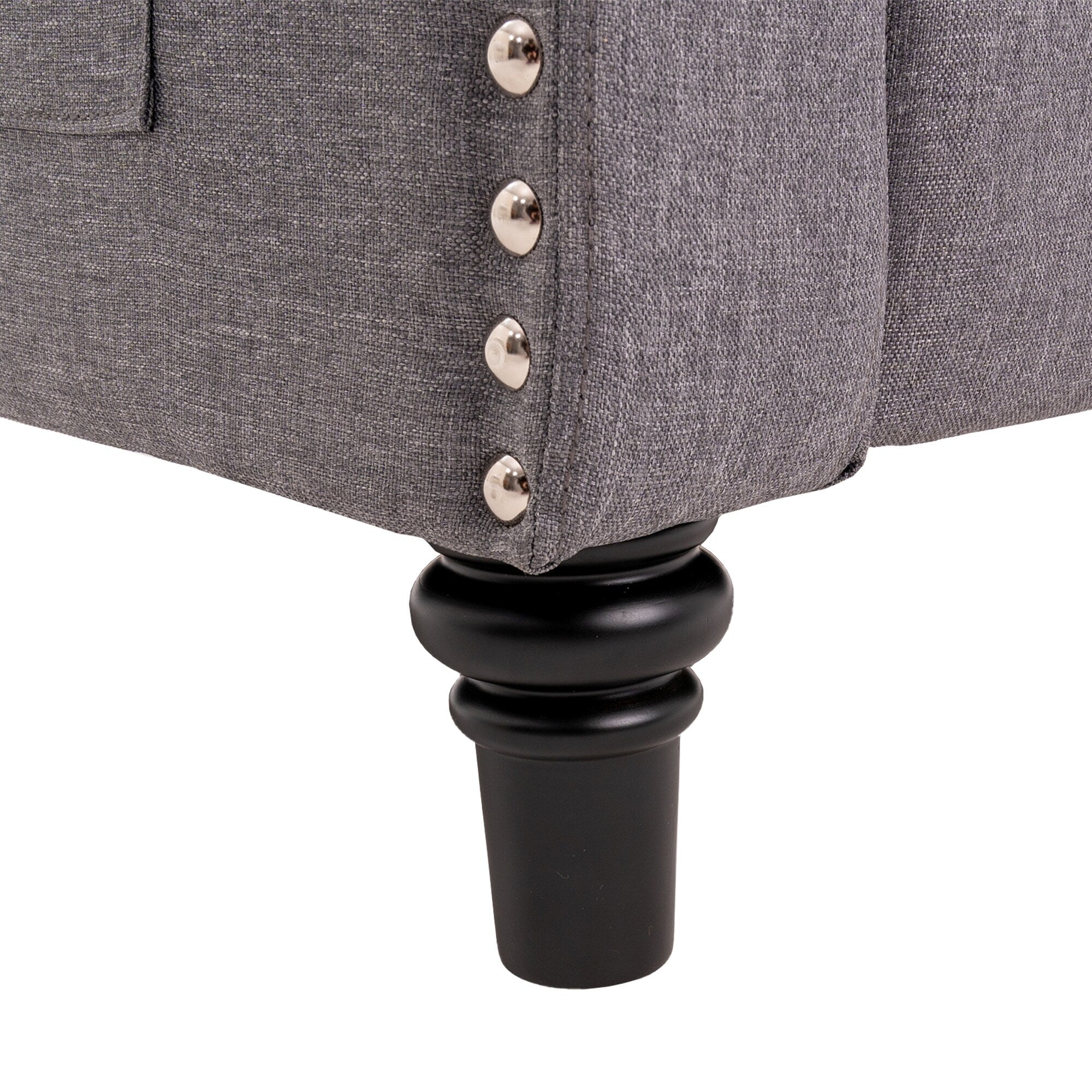 Fauteuil inclinable à dossier réglable, fauteuil clouté, grand canapé rembourré